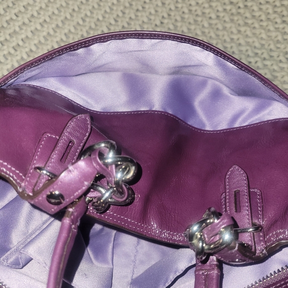 Coach Tribeca Patent Leather Tote Berry - Picture 7 of 13